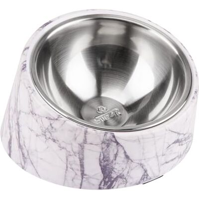 SUPER DESIGN SUPERDESIGN puinhoop vrije 15° schuine kom voor honden en katten, gekantelde hoek Bulldog Bowl huisdier Feeder, antislip en niet-morsen, gemakkelijker te bereiken voedsel SUPER DESIGN SUPERDESIGN puinhoop vrije 15° schuine kom voor honden en katten, gekantelde hoek Bulldog Bowl huisdier Feeder, antislip en niet-morsen, gemakkelijker te bereiken voedsel