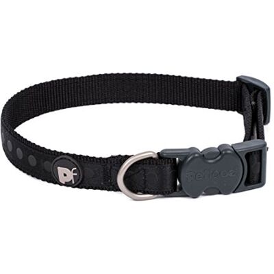 Petface Tonal Dots Print Halsband, Medium, Zwart Petface Tonal Dots Print Halsband, Medium, Zwart