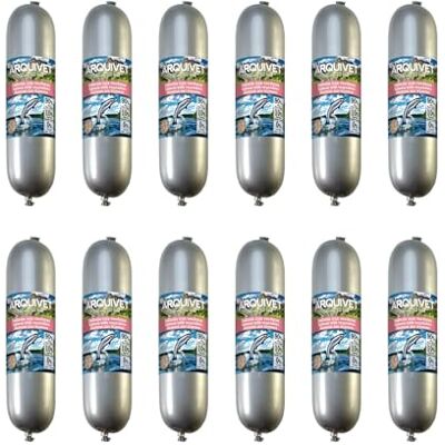 Arquivet – 12 stuks – zalm- en kippenworstjes met groenten voor honden, 500 g, 1 eenheid (verpakking van 12 stuks) Arquivet – 12 stuks – zalm- en kippenworstjes met groenten voor honden, 500 g, 1 eenheid (verpakking van 12 stuks)