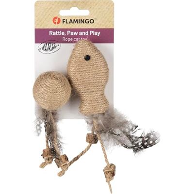 Flamingo Kattenspeelgoed Yutsa vis & bal – bruin natuurlijk, interactief en ontspannend Flamingo Kattenspeelgoed Yutsa vis & bal – bruin natuurlijk, interactief en ontspannend