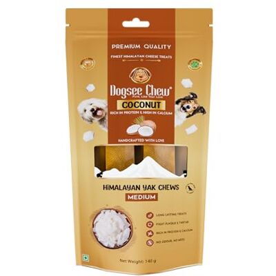 Dogsee Vegetarische kokosnoot chew bone 140 g (medium 2 kauwen) Himalayaanse chews voor honden rookgedroogde natuurlijke kauwstokken chew sticks voor honden met vet gescheiden echte Dogsee Vegetarische kokosnoot chew bone 140 g (medium 2 kauwen) Himalayaanse chews voor honden rookgedroogde natuurlijke kauwstokken chew sticks voor honden met vet gescheiden echte