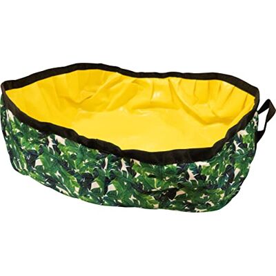 Croci Reistoilette met kruisen voor katten, met gewaxte stof, waterdicht, afsluitbaar en ruimtebesparend, afmetingen: 42 x 30 x 16 cm, fantasie: bladeren Croci Reistoilette met kruisen voor katten, met gewaxte stof, waterdicht, afsluitbaar en ruimtebesparend, afmetingen: 42 x 30 x 16 cm, fantasie: bladeren