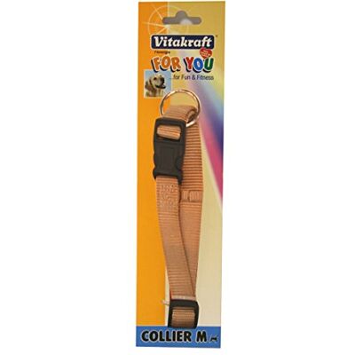 Vitakraft Hondenhalsband, nylon, hoogwaardig, gevoerd, maat M, willekeurige kleurkeuze Vitakraft Hondenhalsband, nylon, hoogwaardig, gevoerd, maat M, willekeurige kleurkeuze