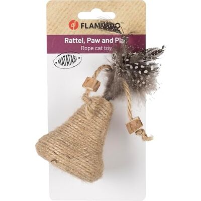 Flamingo Kattenspeelgoed Yutsa bel – bruin natuurlijk, interactief en rustgevend Flamingo Kattenspeelgoed Yutsa bel – bruin natuurlijk, interactief en rustgevend