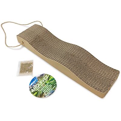 Arquivet Krabpaal voor katten van karton in golfvorm bruin, 46 x 12 x 5 cm Arquivet Krabpaal voor katten van karton in golfvorm bruin, 46 x 12 x 5 cm