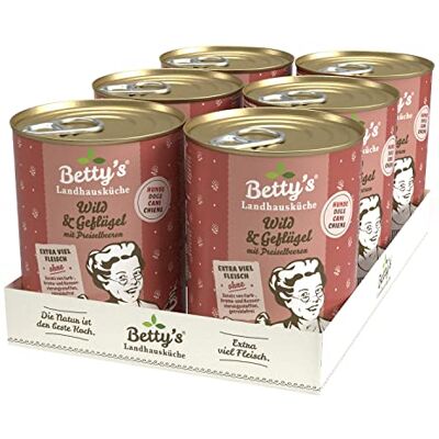 Boswelia Betty's Landhuiskeuken hond wild & gevogelte met veenbessen 6 x 400 g geschikt voor alle hondenrassen Hoge biologische beschikbaarheid Wij letten op de beste kwaliteit Boswelia Betty's Landhuiskeuken hond wild & gevogelte met veenbessen 6 x 400 g geschikt voor alle hondenrassen Hoge biologische beschikbaarheid Wij letten op de beste kwaliteit