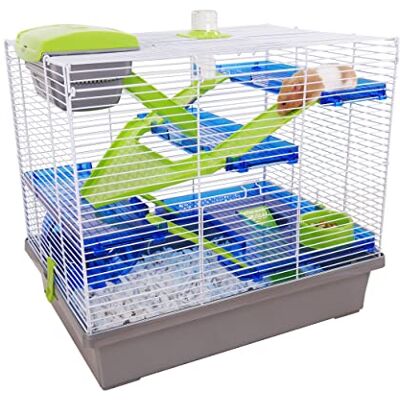Rosewood Pico Hamster Cage, Extra Groot, Zilver Rosewood Pico Hamster Cage, Extra Groot, Zilver