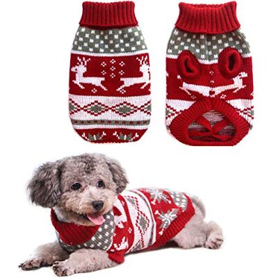 Vehomy Hond Kerst Truien Huisdier Winter Knitwear Xmas Kleding Klassieke Warme Jassen Rendier Sneeuwvlok Argyle Trui Voor Kitty Puppy Kat-M Vehomy Hond Kerst Truien Huisdier Winter Knitwear Xmas Kleding Klassieke Warme Jassen Rendier Sneeuwvlok Argyle Trui Voor Kitty Puppy Kat-M