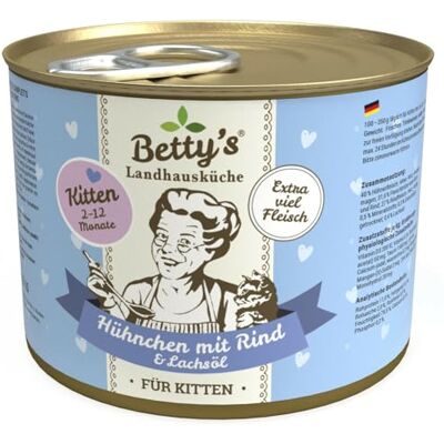 Betty's Landhausküche - Kitten Hühnchen mit Rind - Cat Food Betty's Landhausküche - Kitten Hühnchen mit Rind - Cat Food