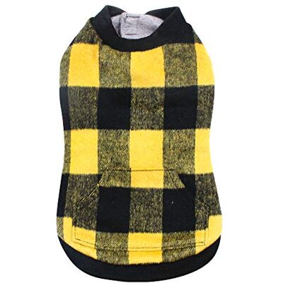 Croci Sweatshirt Yellow Check 25 cm 11 g Croci Sweatshirt Yellow Check 25 cm 11 g