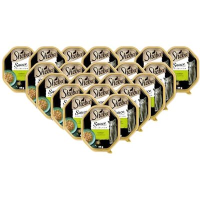 Sheba Sauce Collection Natvoer voor katten in kom met konijnen en groenten, 2 x 11 x 85 g Sheba Sauce Collection Natvoer voor katten in kom met konijnen en groenten, 2 x 11 x 85 g