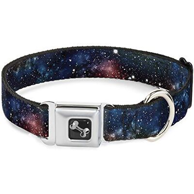 Buckle-Down gordel gesp hond kraag ruimte stof collage, 1" Wide Fits 15-26" Neck Large, Space Dust Collage Buckle-Down gordel gesp hond kraag ruimte stof collage, 1" Wide Fits 15-26" Neck Large, Space Dust Collage