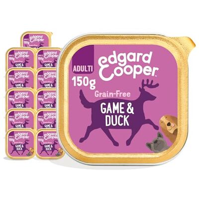 Edgard & Cooper Natvoer voor volwassen honden, paté, natuurlijk, graanvrij, 150 g x 11 hert en verse eend, gezonde voeding, smakelijk en evenwichtig, vers vlees Edgard & Cooper Natvoer voor volwassen honden, paté, natuurlijk, graanvrij, 150 g x 11 hert en verse eend, gezonde voeding, smakelijk en evenwichtig, vers vlees