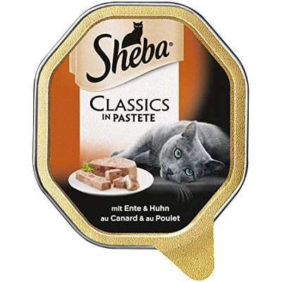 Sheba Kattenvoer nat voer Classics in paté met eend en kip, 1 x 85 g schaal Sheba Kattenvoer nat voer Classics in paté met eend en kip, 1 x 85 g schaal