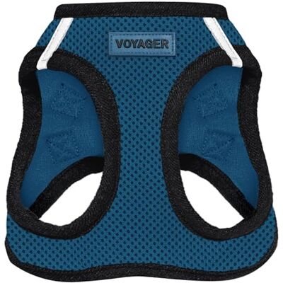 Best Pet Supplies All Weather Mesh, reflecterend, anti-trek harnas voor kleine, middelgrote honden, katten veilig met haak & lus sluiting, gesp, dubbele D-ringen blauw/zwarte bies, XS Best Pet Supplies All Weather Mesh, reflecterend, anti-trek harnas voor kleine, middelgrote honden, katten veilig met haak & lus sluiting, gesp, dubbele D-ringen blauw/zwarte bies, XS