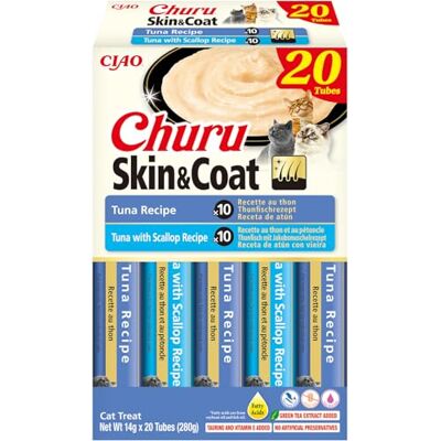 INABA Churu Skin Coat 20x14g - Kattenlekkers INABA Churu Skin Coat 20x14g - Kattenlekkers