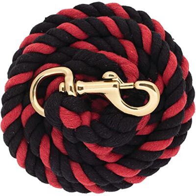 Weaver Equine Weaver Leather Kleur Katoen Lead Rope met Messing Plated 225 Snap Weaver Equine Weaver Leather Kleur Katoen Lead Rope met Messing Plated 225 Snap