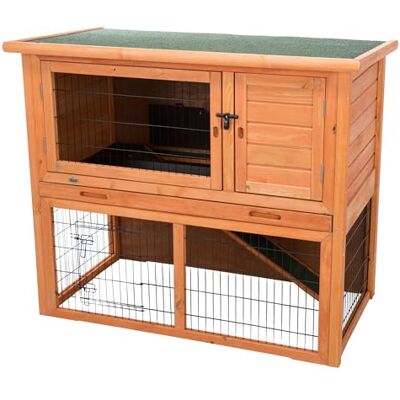 TRIXIE 62302 natura hok voor kleine dieren met vrijloop, 116 × 97 × 63 cm, bruin TRIXIE 62302 natura hok voor kleine dieren met vrijloop, 116 × 97 × 63 cm, bruin