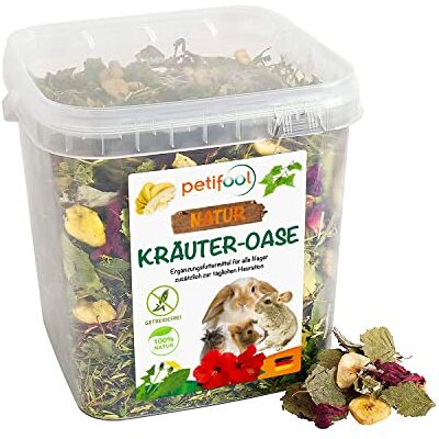 petifool Kruiden oase 370 g Aanvullend voer voor knaagdieren Natuurlijk knaagdiervoer voor konijnen, cavia's, hamsters, chinchilla & meer zonder kunstmatige toevoegingen 100% natuurlijk - petifool Kruiden oase 370 g Aanvullend voer voor knaagdieren Natuurlijk knaagdiervoer voor konijnen, cavia's, hamsters, chinchilla & meer zonder kunstmatige toevoegingen 100% natuurlijk -