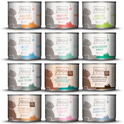MjAMjAM Premium natvoer voor katten heerlijke doos, verpakking van 12 (12 x 200 g), graanvrij met extra vlees MjAMjAM Premium natvoer voor katten heerlijke doos, verpakking van 12 (12 x 200 g), graanvrij met extra vlees
