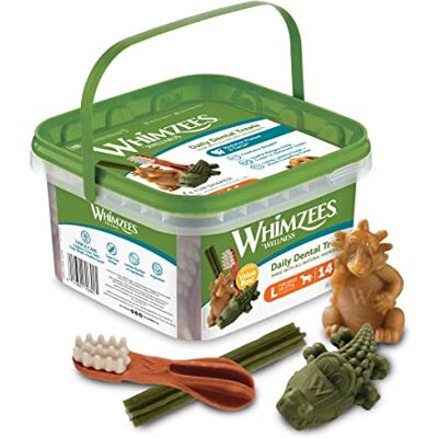 Whimzees - Natural Dental - Large - 14 Pieces - Hondensnoepjes Whimzees - Natural Dental - Large - 14 Pieces - Hondensnoepjes