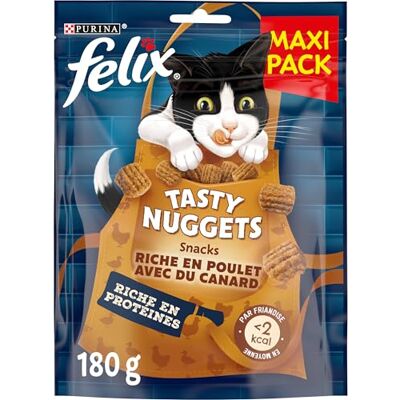Felix Tasty Nuggets Kip en Eend Kattensnacks (6 x 180g) Felix Tasty Nuggets Kip en Eend Kattensnacks (6 x 180g)