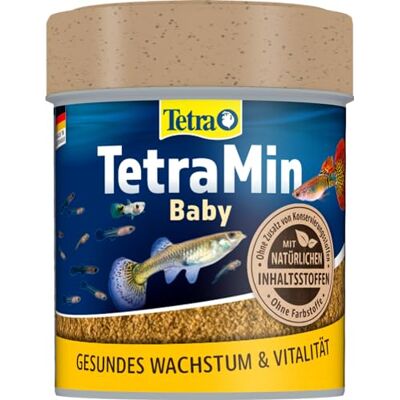 Tetra Min baby (speciale groeivoeding voor het siervisbrood tot 1 cm lengte, microvlokken voor optimale voeropname, plus prebiotica), 1x66g blik Tetra Min baby (speciale groeivoeding voor het siervisbrood tot 1 cm lengte, microvlokken voor optimale voeropname, plus prebiotica), 1x66g blik