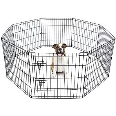 BUNNY BUSINESS Doggy Style 8 Panelen Boxbox Geschikt voor Honden Puppies Katten & Konijnen Opvouwbaar Ideaal voor Binnen/Buitengebruik Puppy Speelpen (Klein, 8 Panelen Licht/Sml Deur/Zwart) BUNNY BUSINESS Doggy Style 8 Panelen Boxbox Geschikt voor Honden Puppies Katten & Konijnen Opvouwbaar Ideaal voor Binnen/Buitengebruik Puppy Speelpen (Klein, 8 Panelen Licht/Sml Deur/Zwart)