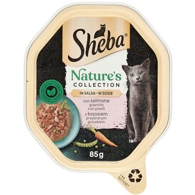 Sheba Nature's Collection in Sauce, kattenvoer met zalm en erwten, 85 g, 22 schalen Sheba Nature's Collection in Sauce, kattenvoer met zalm en erwten, 85 g, 22 schalen