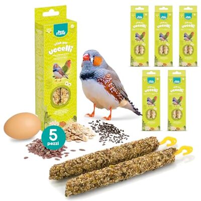 Best Friend Natuurlijke gebakken snacks voor siervogels lekkere sticks voor vogels, rijk aan vitaminen met berkenhout voor gezonde tanden, eieren, 5 stuks x 85 g Best Friend Natuurlijke gebakken snacks voor siervogels lekkere sticks voor vogels, rijk aan vitaminen met berkenhout voor gezonde tanden, eieren, 5 stuks x 85 g