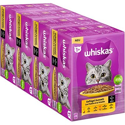 Whiskas Natvoer voor katten - Gevogelte selectie - 4 x 12 x 85 g Whiskas Natvoer voor katten - Gevogelte selectie - 4 x 12 x 85 g