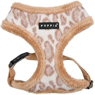 Puppia Kovo Hondenharnas, warm, voor de winter, luipaardpatroon, verstelbaar op de borst, voor kleine en middelgrote honden, beige, L Puppia Kovo Hondenharnas, warm, voor de winter, luipaardpatroon, verstelbaar op de borst, voor kleine en middelgrote honden, beige, L