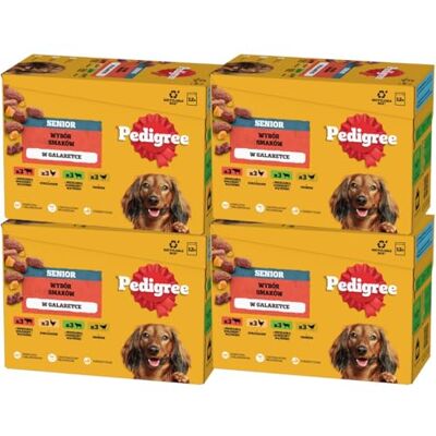 Pedigree DOGCARE hondenvoer portiezakjes chunks in gelei senior 84 x 100 g Pedigree DOGCARE hondenvoer portiezakjes chunks in gelei senior 84 x 100 g