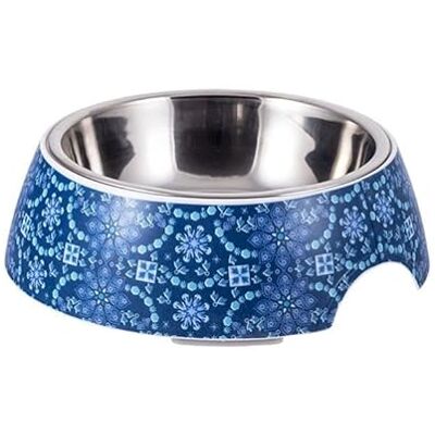 DRW Afneembare voederdispenser voor hond of kat, Arabesk, blauw, groot, 18 x 18 x 7 cm DRW Afneembare voederdispenser voor hond of kat, Arabesk, blauw, groot, 18 x 18 x 7 cm