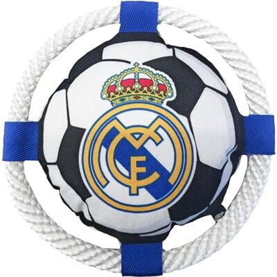 CERDÁ LIFE'S LITTLE MOMENTS Frisbee voor honden met touw Real Madrid, officieel interactief speelgoed, exclusief club-design, ideaal voor training, bijten en spelen, robuust CERDÁ LIFE'S LITTLE MOMENTS Frisbee voor honden met touw Real Madrid, officieel interactief speelgoed, exclusief club-design, ideaal voor training, bijten en spelen, robuust