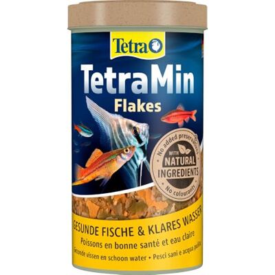 Tetra Min, hoofdvoeder voor alle siervissen in vlokvorm, plus prebiotica voor verbeterde lichaamsfuncties en voergebruik, 250 ml blik Tetra Min, hoofdvoeder voor alle siervissen in vlokvorm, plus prebiotica voor verbeterde lichaamsfuncties en voergebruik, 250 ml blik