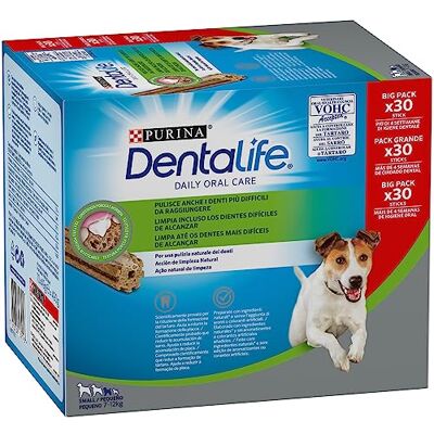 Dentalife Purina Daily Orale Care Small, snack voor kleine honden, mini, 2 verpakkingen met 30 sticks, 60 sticks Dentalife Purina Daily Orale Care Small, snack voor kleine honden, mini, 2 verpakkingen met 30 sticks, 60 sticks