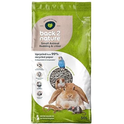 Back2Nature Gerecycled Papier Pellet - Bed voor Kleine Dieren Back2Nature Gerecycled Papier Pellet - Bed voor Kleine Dieren