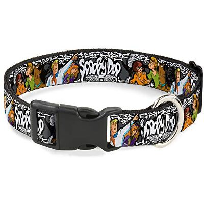 Buckle-Down Hondenhalsband Plastic Clip Scooby Doo Group Pose botten, Multi Color, 1" breed Past op 15-26" hals Groot (DC-BKSR-WSD014-1.0-L) Buckle-Down Hondenhalsband Plastic Clip Scooby Doo Group Pose botten, Multi Color, 1" breed Past op 15-26" hals Groot (DC-BKSR-WSD014-1.0-L)