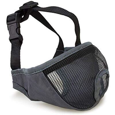 Arquivet Muilkorf voor honden met korte snuit – ademend en bijtvast – polyester – sluiting met kunststof clip – maat S / 31 cm – muilkorf voor honden – speciale Franse buldog Arquivet Muilkorf voor honden met korte snuit – ademend en bijtvast – polyester – sluiting met kunststof clip – maat S / 31 cm – muilkorf voor honden – speciale Franse buldog