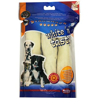Nobby 3-delige witte kauwroller voor honden 15 cm 35-40 mm Nobby 3-delige witte kauwroller voor honden 15 cm 35-40 mm