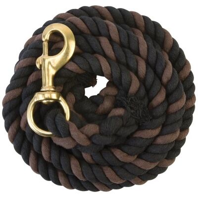 Weaver Leather Katoenen Lead Rope, Zwart/Chocolade, 5/8 x 10' Weaver Leather Katoenen Lead Rope, Zwart/Chocolade, 5/8 x 10'