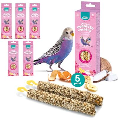 Best Friend Gebakken natuurlijke snacks voor cocoriet en exotische vogels. Lekkere vogelsticks, rijk aan vitamines met berkenhout voor gezonde tanden Tropisch fruit, 5 stuks x 85 g Best Friend Gebakken natuurlijke snacks voor cocoriet en exotische vogels. Lekkere vogelsticks, rijk aan vitamines met berkenhout voor gezonde tanden Tropisch fruit, 5 stuks x 85 g