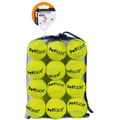 Petface Tennis Belle, pakket van 12 stuks Huisdiervriendelijk, niet-toxisch natuurlijk rubber, waterdicht, duurzaam, lichtgewicht ontwerp voor outdoor plezier Petface Tennis Belle, pakket van 12 stuks Huisdiervriendelijk, niet-toxisch natuurlijk rubber, waterdicht, duurzaam, lichtgewicht ontwerp voor outdoor plezier