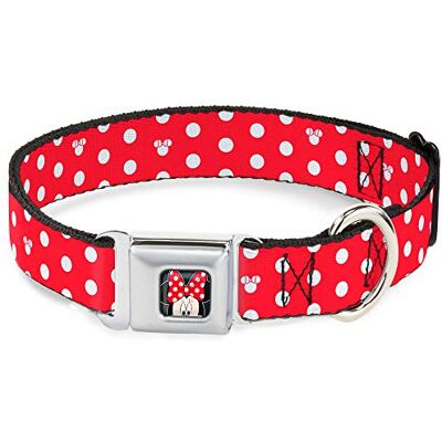 Buckle-Down DYDR Minnie Mouse w/Bow CLOSE Hond kraag, Disney, WS Fits 13-18" 1.5" Wide, Multi kleuren Buckle-Down DYDR Minnie Mouse w/Bow CLOSE Hond kraag, Disney, WS Fits 13-18" 1.5" Wide, Multi kleuren