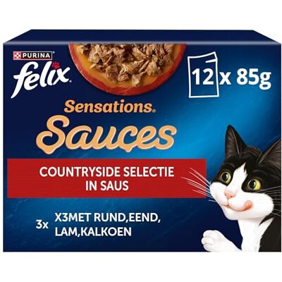 Felix Sensations Countryside saus Katten natvoer (48 x 85g) Felix Sensations Countryside saus Katten natvoer (48 x 85g)