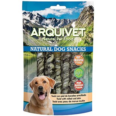 Arquivet Twist met kabeljauw gerold 13 cm 100 g 100 g 100% natuurlijke hondensnacks Chuches, prijzen, lekkernijen, beloningen, hondenkostuums Light Product Arquivet Twist met kabeljauw gerold 13 cm 100 g 100 g 100% natuurlijke hondensnacks Chuches, prijzen, lekkernijen, beloningen, hondenkostuums Light Product