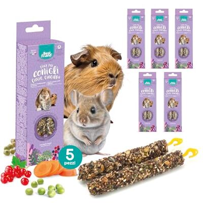 Best Friend Gebakken natuurlijke snacks voor konijnen, cavia's en chinchilla's. Heerlijke en vitaminerijke sticks met berkenhout voor gezonde tanden bessen en gras, 5 stuks x 115 g Best Friend Gebakken natuurlijke snacks voor konijnen, cavia's en chinchilla's. Heerlijke en vitaminerijke sticks met berkenhout voor gezonde tanden bessen en gras, 5 stuks x 115 g