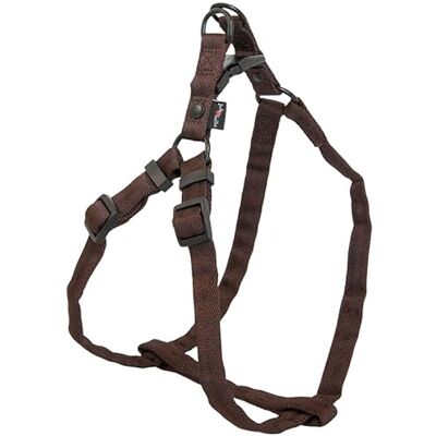 JACK AND VANILLA , Ergonomisch nylon hondenharnas, verstelbaar, licht en duurzaam, met reflecterende strepen voor veiligheid, kleur bruin, maat XS 12 mm x 27-38 cm, model comfort JACK AND VANILLA , Ergonomisch nylon hondenharnas, verstelbaar, licht en duurzaam, met reflecterende strepen voor veiligheid, kleur bruin, maat XS 12 mm x 27-38 cm, model comfort