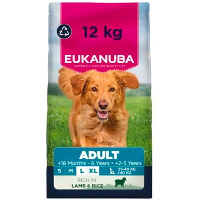 Eukanuba Hondenvoer Droog met lam & rijst voor grote rassen – premium droogvoer voor volwassen honden, 12 kg Eukanuba Hondenvoer Droog met lam & rijst voor grote rassen – premium droogvoer voor volwassen honden, 12 kg